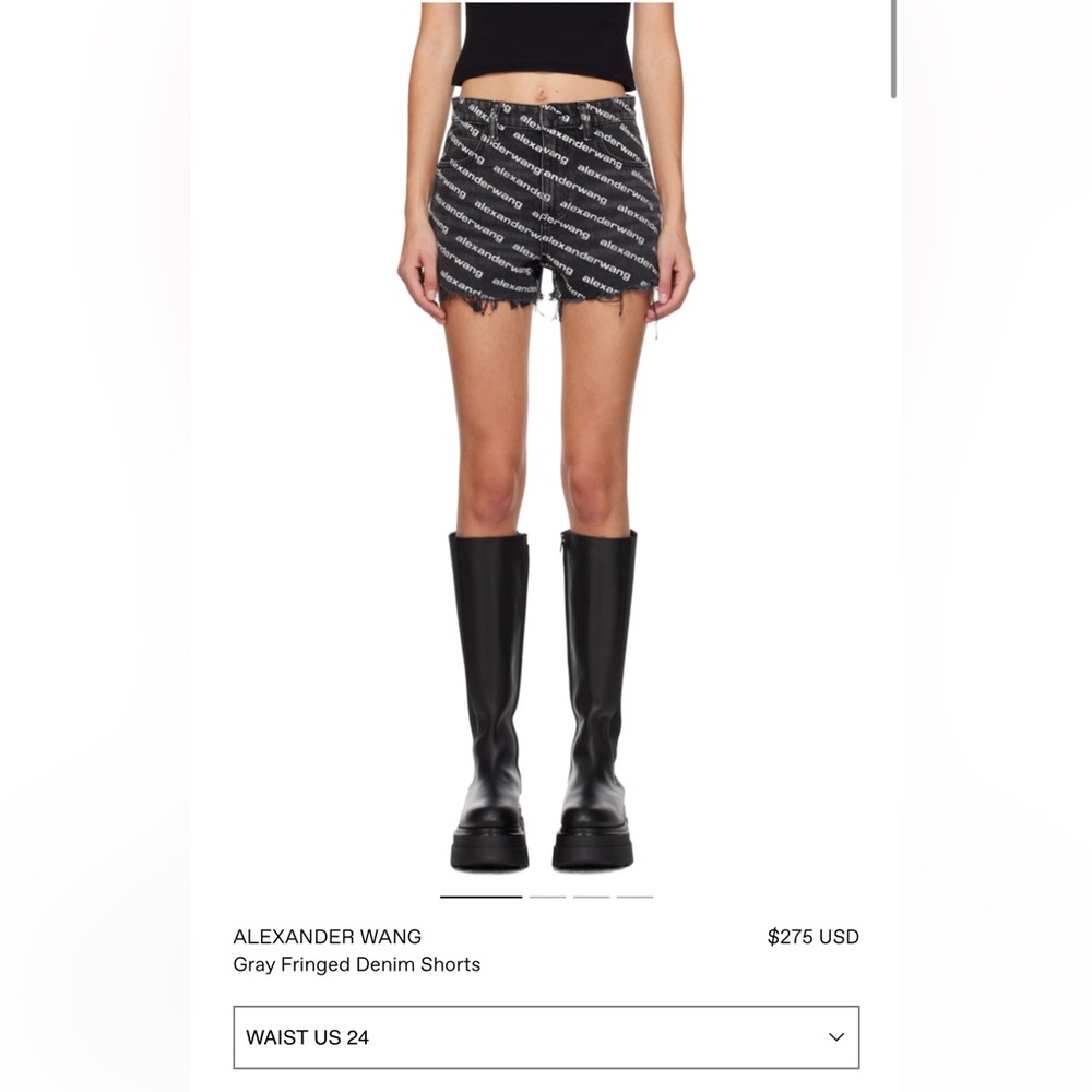 Alexander wang Bite Logo Denim Shorts
